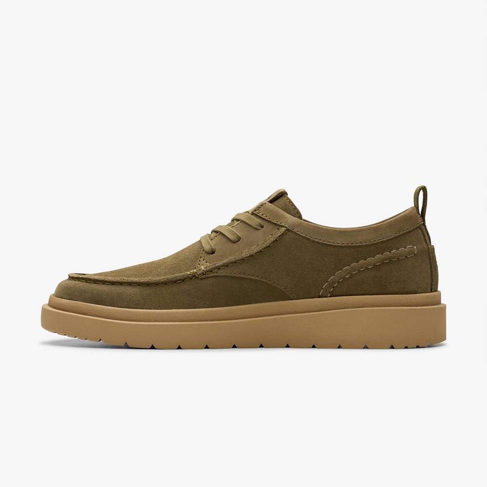 '- ["Clarks","PE25","Scarpe","Scarpe sportive","Uomo"] - Clarks Polden Moc Olive Suede 180869 - Lupis SRL