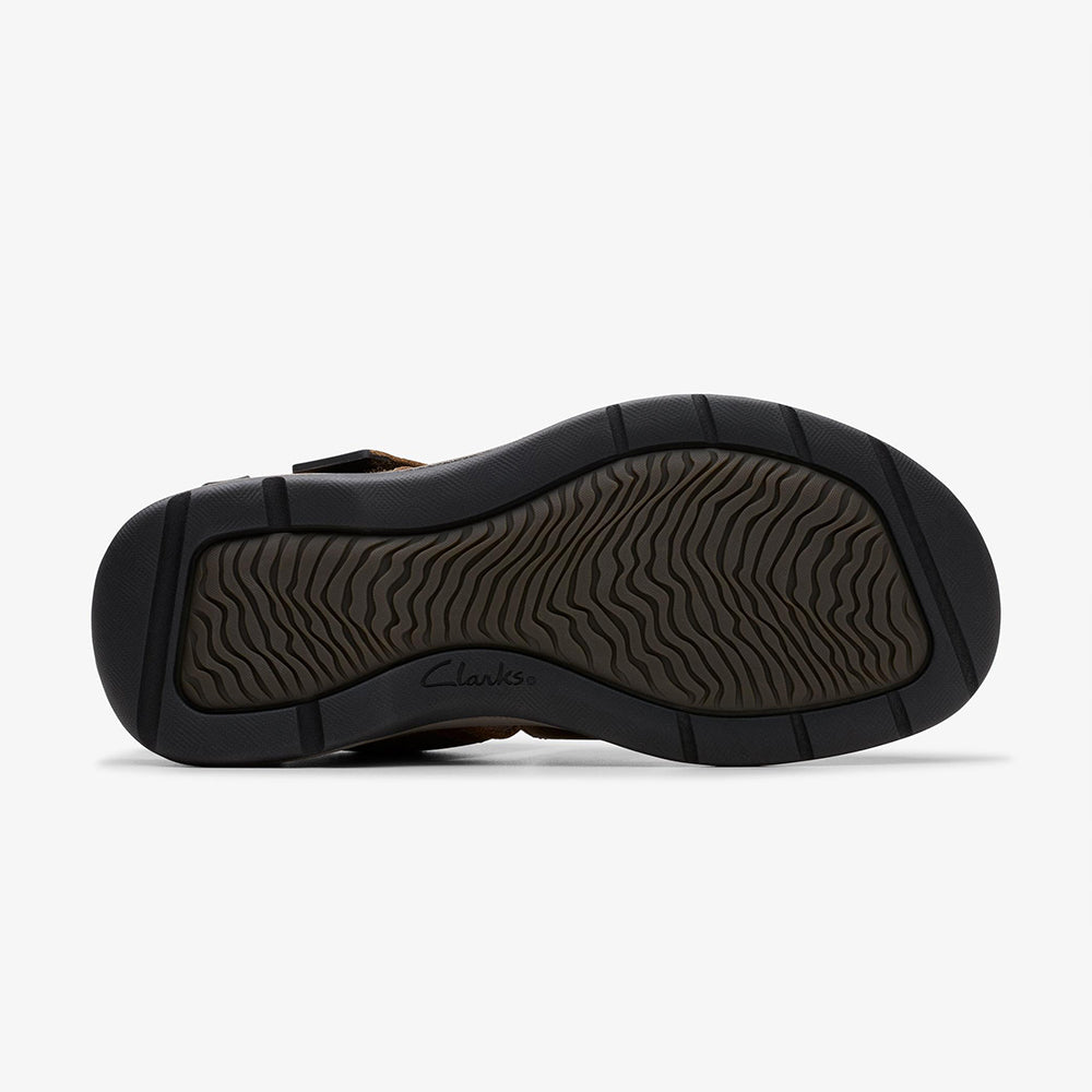 '- ["Clarks","PE25","Sandali","Scarpe","Uomo"] - Clarks Saltway Cove Dkbrn Leather 176900 - Lupis SRL