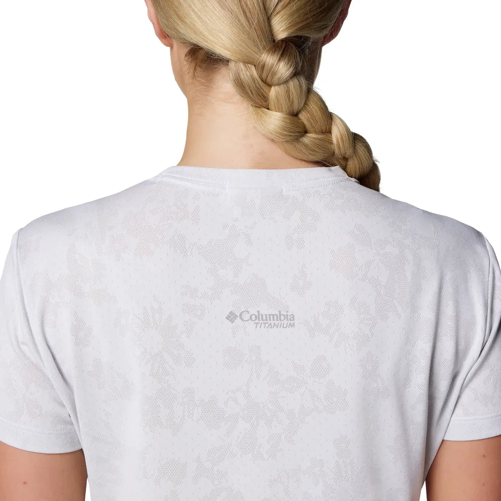  - ["Abbigliamento","Columbia Sportswear","Donna","PE25","T-Shirt"] - Columbia Women's Bluebird Canyon Short Sleeve Crew White Popflorid - Lupis SRL