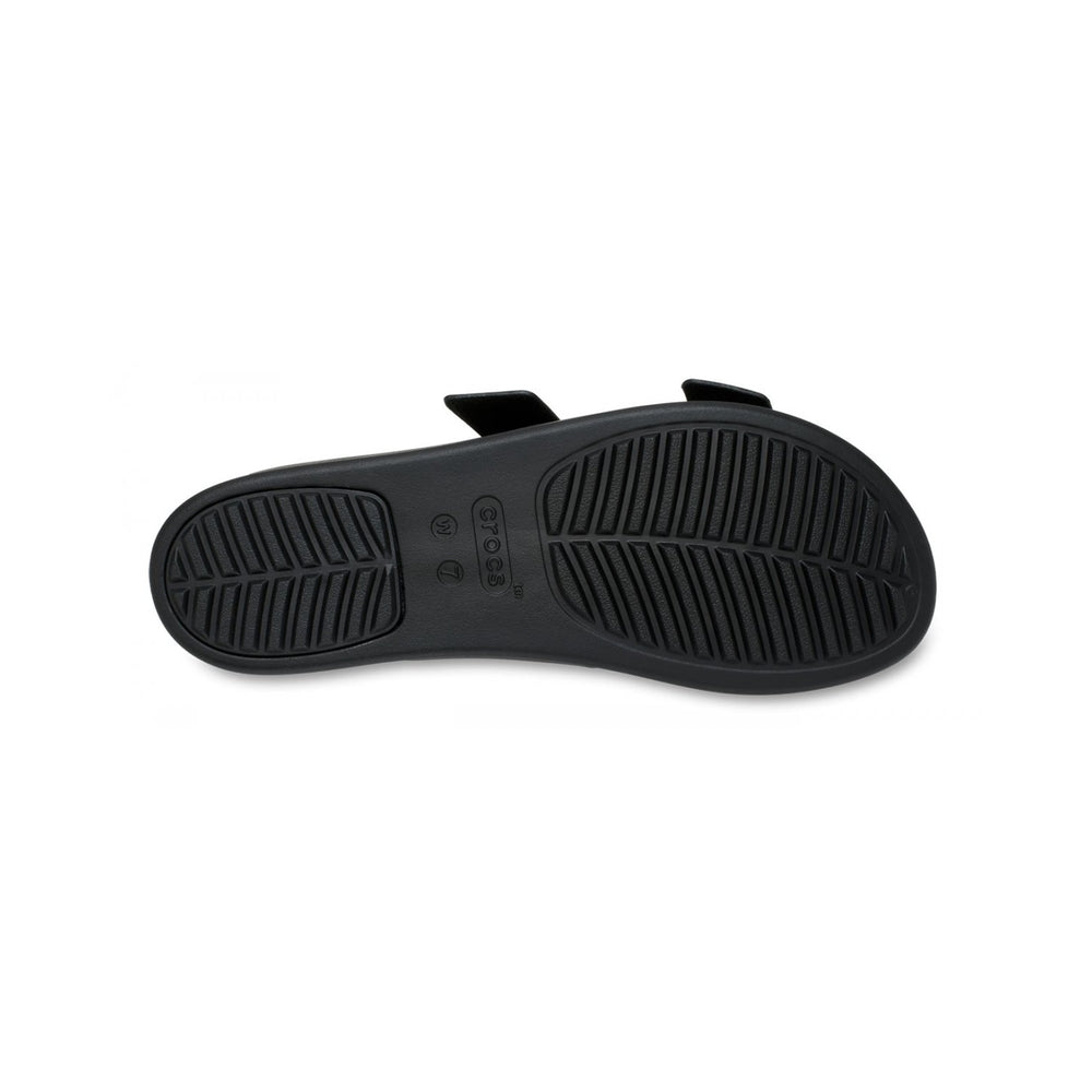 Crocs Women's Brooklyn Buckle Low Wedge Black 211215-BLK