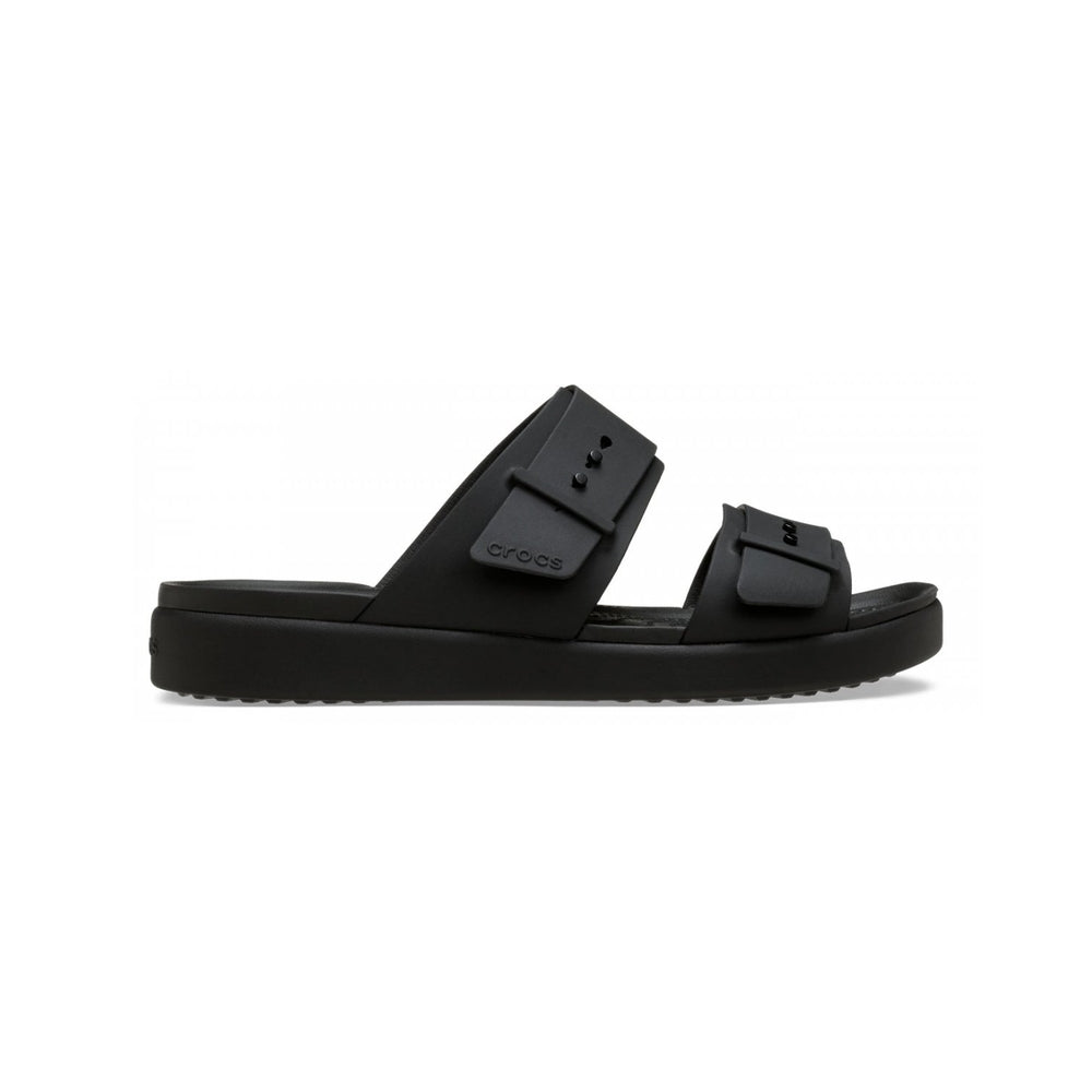 Crocs Women's Brooklyn Buckle Low Wedge Black 211215-BLK