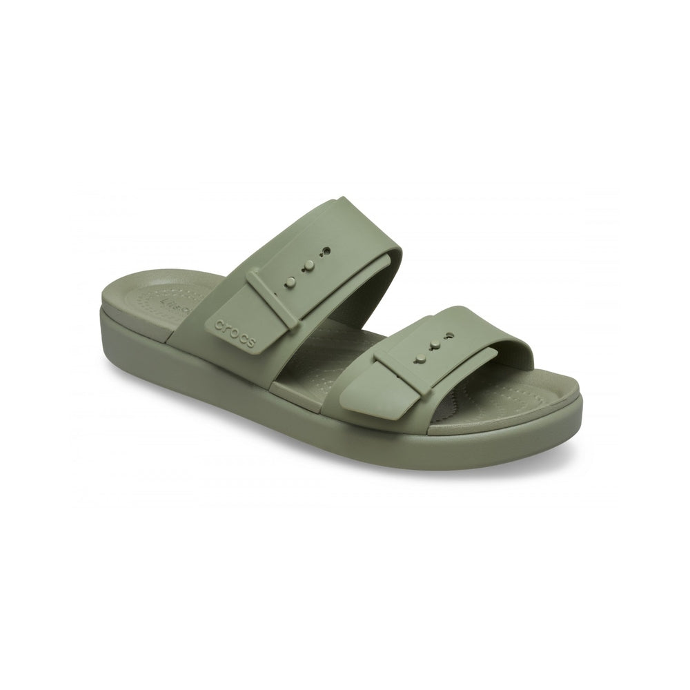 Crocs Women's Brooklyn Buckle Low Wedge Cargo 211215-CARG