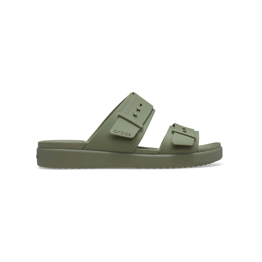 Crocs Women's Brooklyn Buckle Low Wedge Cargo 211215-CARG