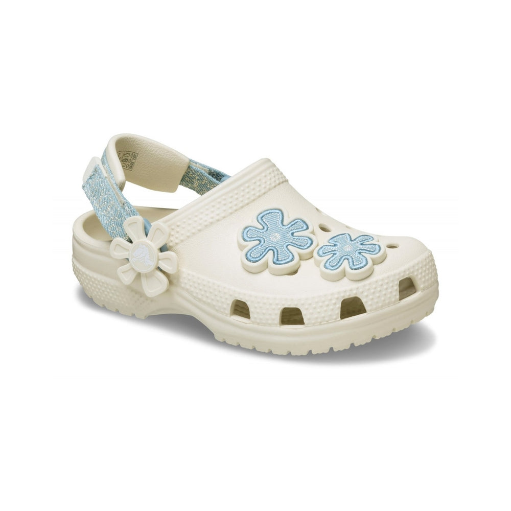 Crocs Slipper Toddler Cls Denim Clog Summit White 212512-SUWH