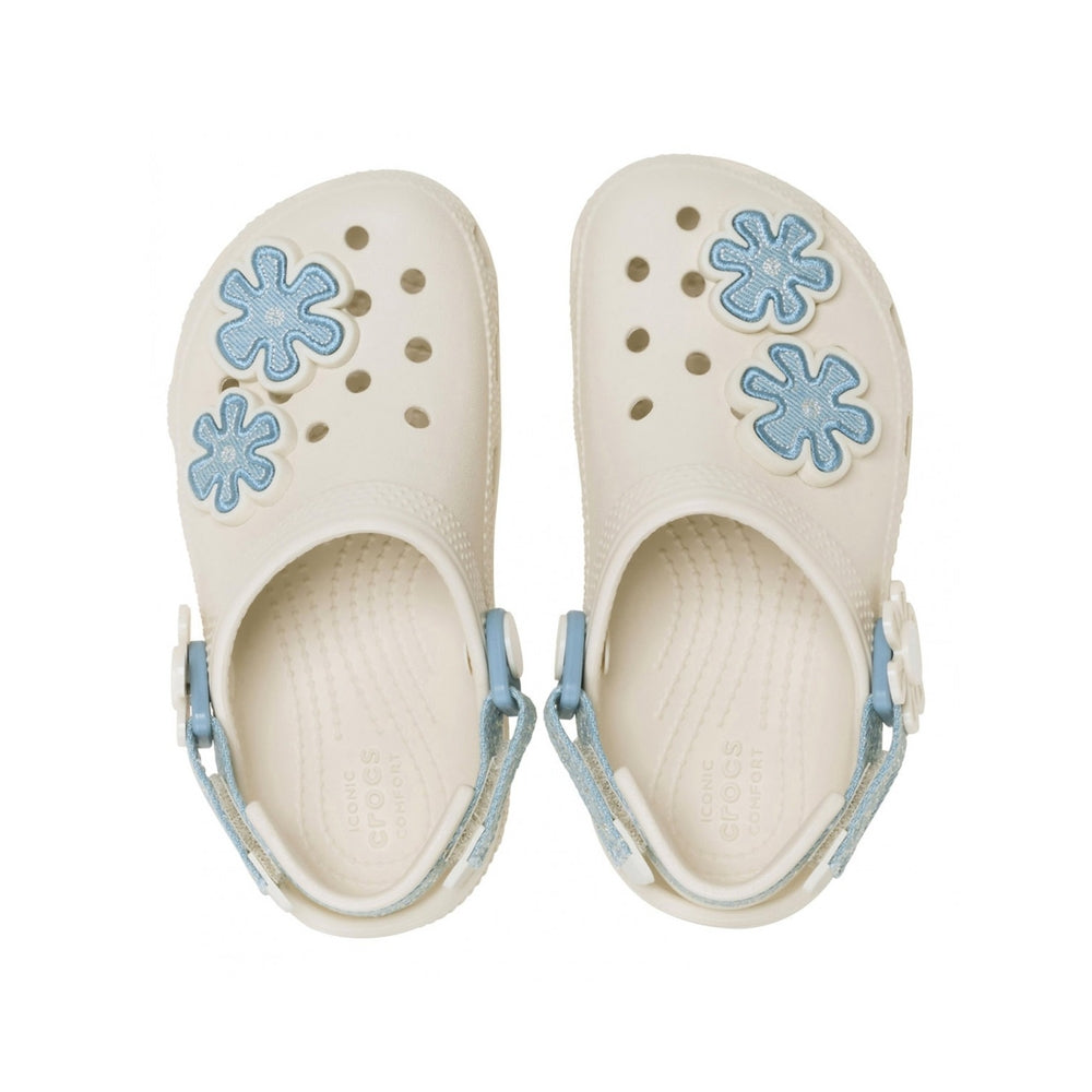 Crocs Slipper Toddler Cls Denim Clog Summit White 212512-SUWH