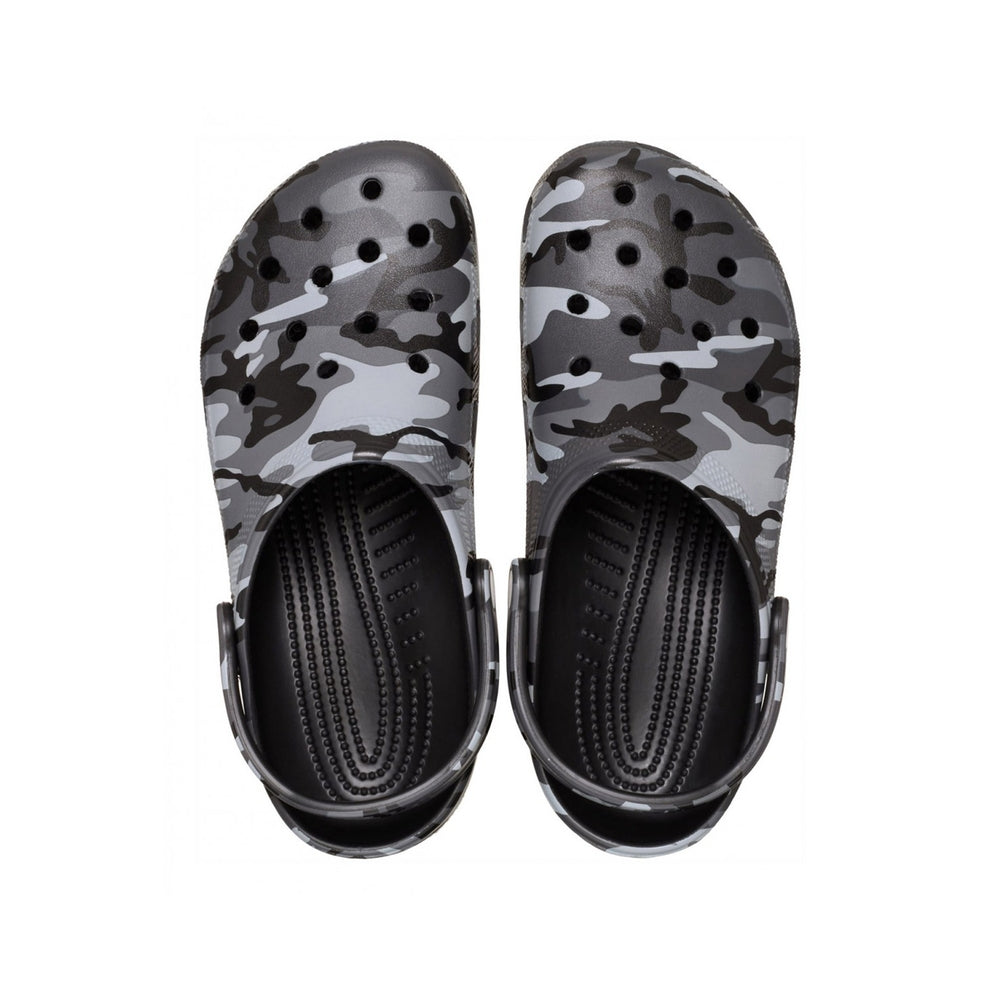 Crocs Unisex Classic Camouflage Clog Black Slate Grey 211936-BKSG