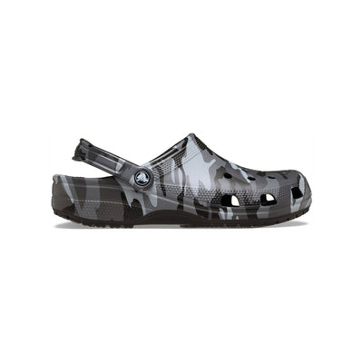 Crocs Unisex Classic Camouflage Clog Black Slate Grey 211936-BKSG