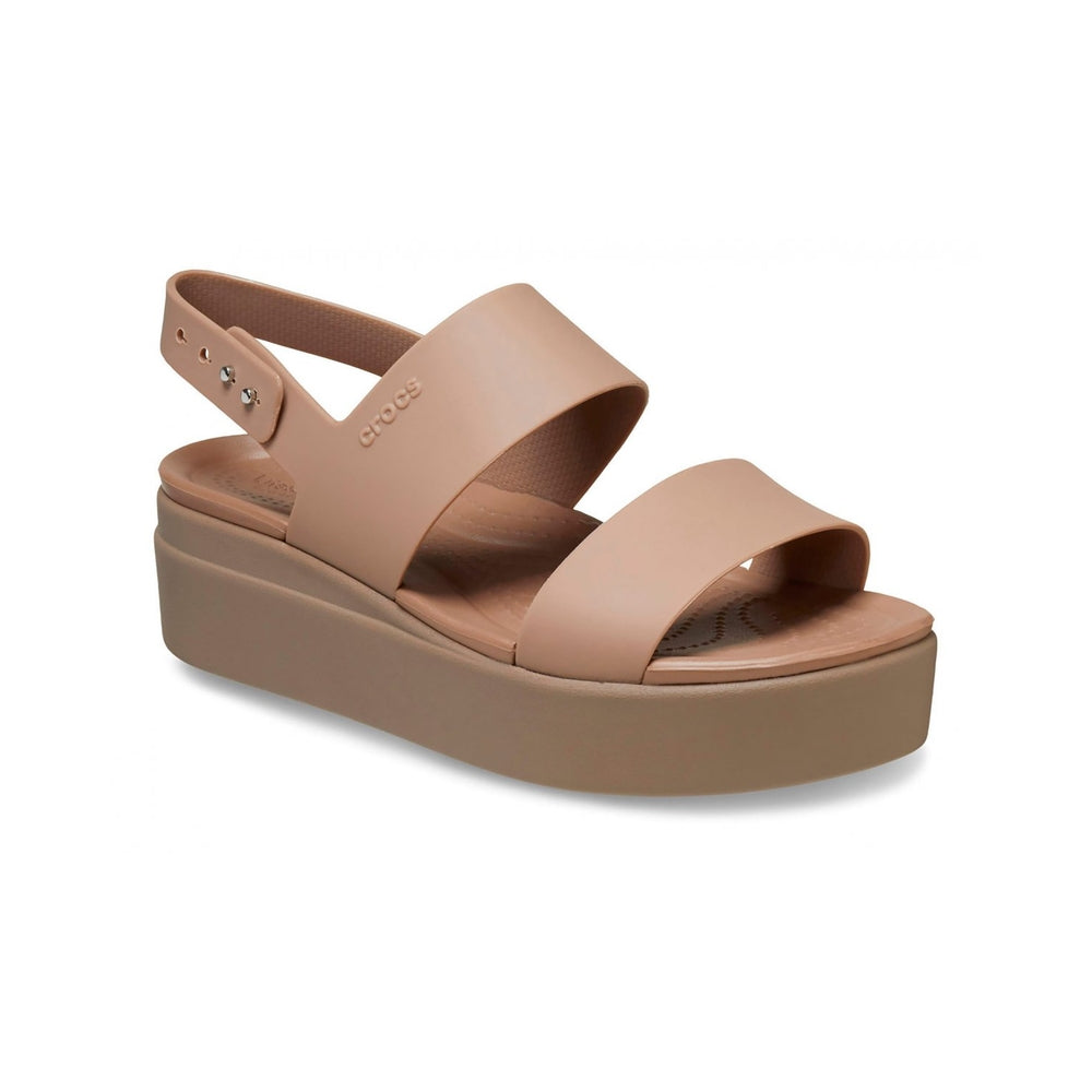 Crocs Sandali Donna Crocs Brooklyn Low Wedge Latte Mushroom 206453-LTMU
