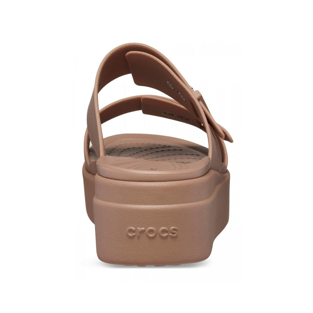 Crocs Women's Brooklyn Sandal Low Wedge Latte 207431-LATT