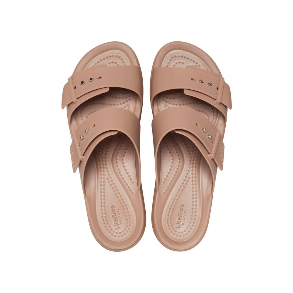 Crocs Women's Brooklyn Sandal Low Wedge Latte 207431-LATT