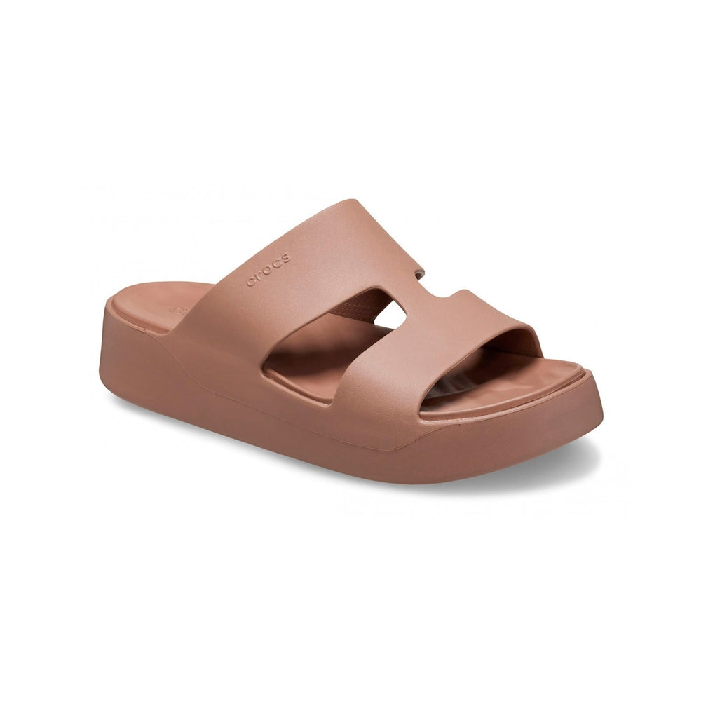 Crocs Women's Getaway Platform H-Strap Latte Sandals 209409-LATT
