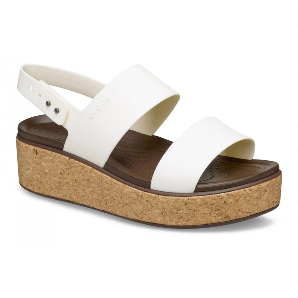  - ["Crocs","Donna","PE25","Sandali","Sandali Eleganti","Scarpe"] - Crocs Brooklyn Cork Low Wedge W Chalk 211144-CHAL - Lupis SRL
