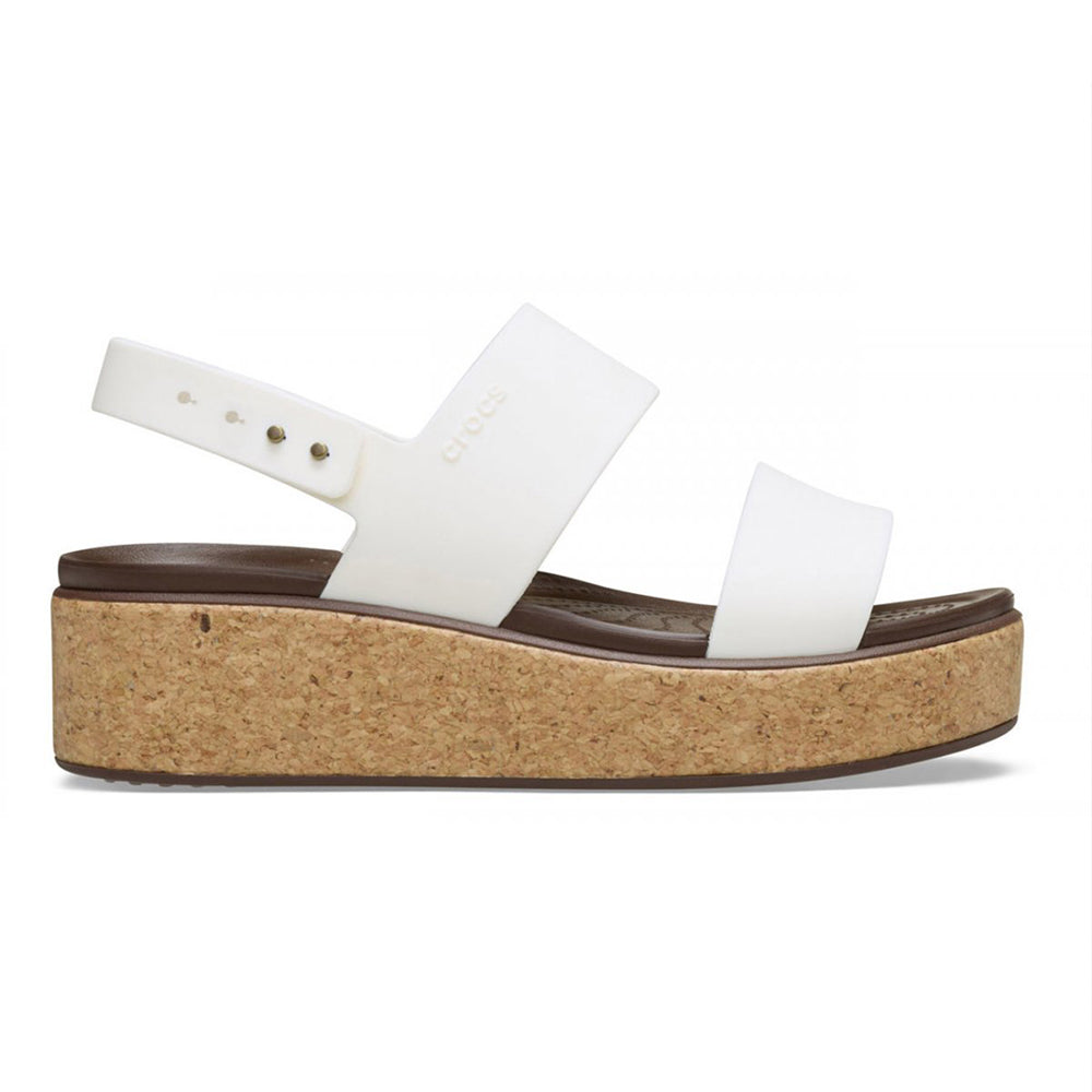  - ["Crocs","Donna","PE25","Sandali","Sandali Eleganti","Scarpe"] - Crocs Brooklyn Cork Low Wedge W Chalk 211144-CHAL - Lupis SRL