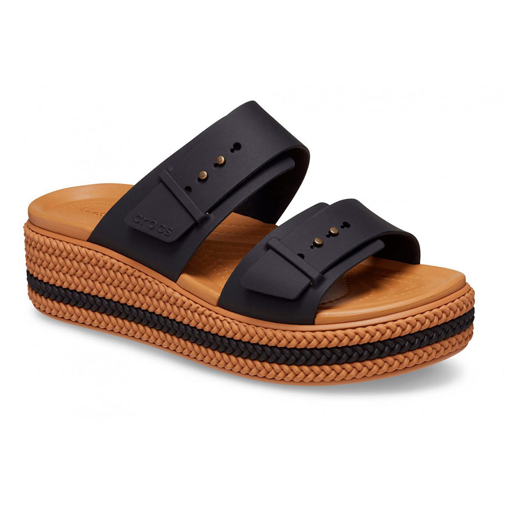 '- ["Ciabatte","Crocs","Donna","PE25","Scarpe"] - Crocs Brooklyn Woven Buckle W Black 209978-BLK - Lupis SRL