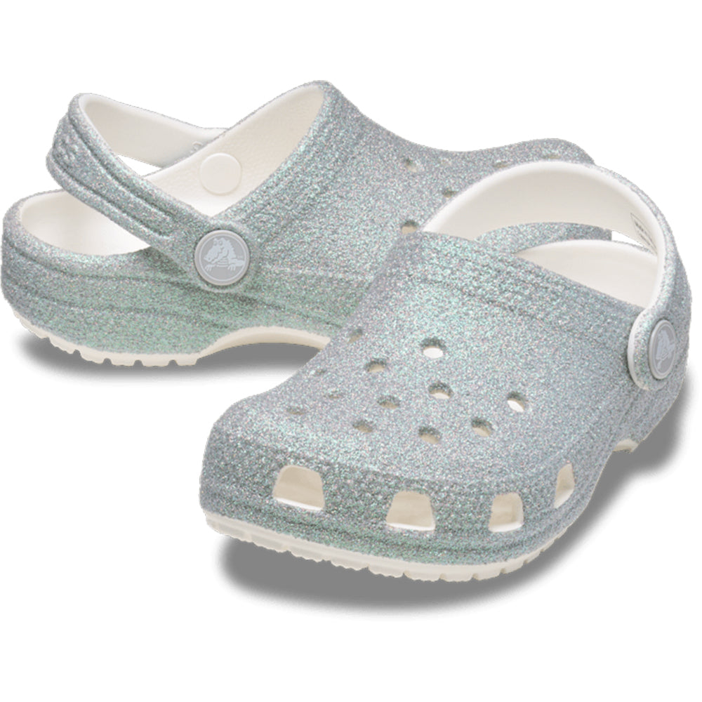 '- ["Ciabatte","Crocs","Kids","PE25","Scarpe","Toddler"] - Crocs Classic Irid Glitter Clog T White 210985-WHI - Lupis SRL