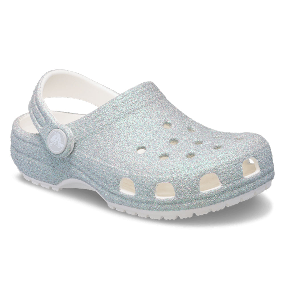'- ["Ciabatte","Crocs","Kids","PE25","Scarpe","Toddler"] - Crocs Classic Irid Glitter Clog T White 210985-WHI - Lupis SRL
