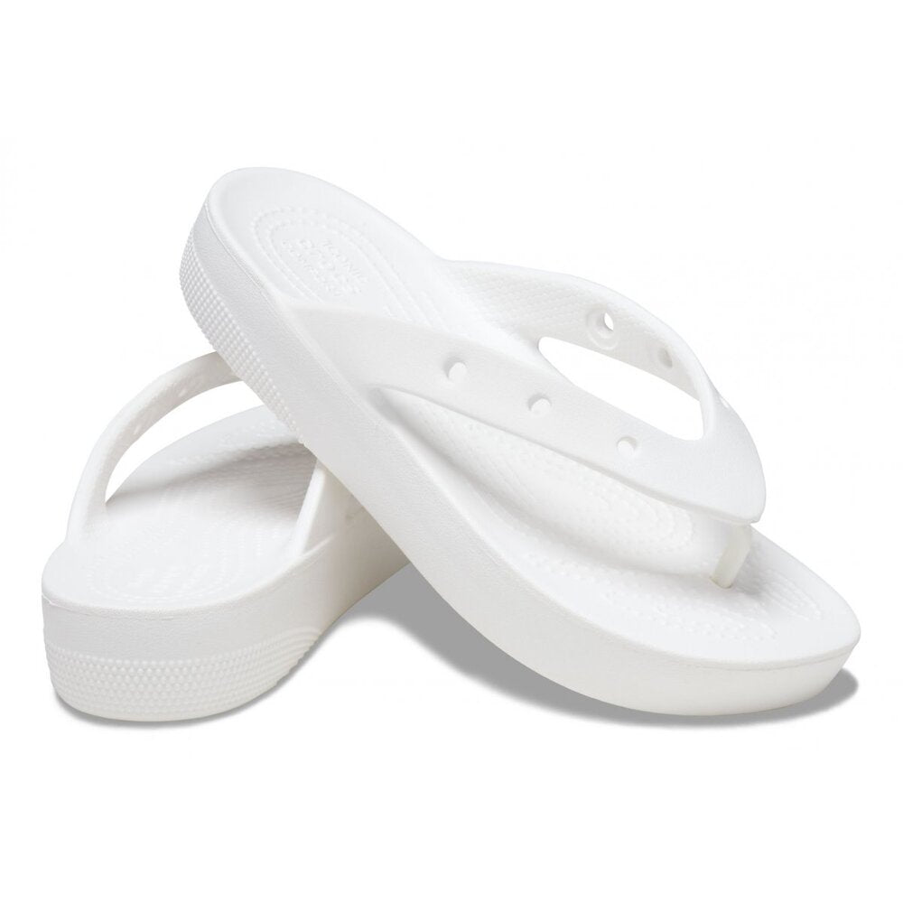 '- ["Ciabatte","Crocs","Donna","Infradito","Scarpe"] - Crocs Classic Platform Flip W White - Lupis SRL