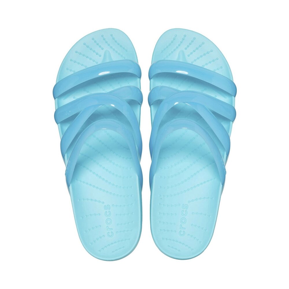 '- ["Ciabatte","Crocs","Donna","Scarpe"] - Crocs Splash Glossy Strappy Turquoise - Lupis SRL