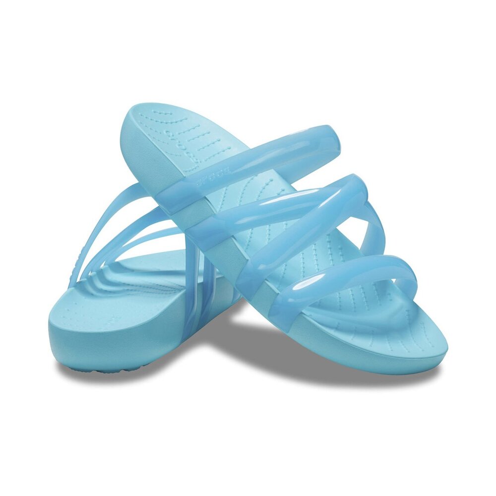 '- ["Ciabatte","Crocs","Donna","Scarpe"] - Crocs Splash Glossy Strappy Turquoise - Lupis SRL