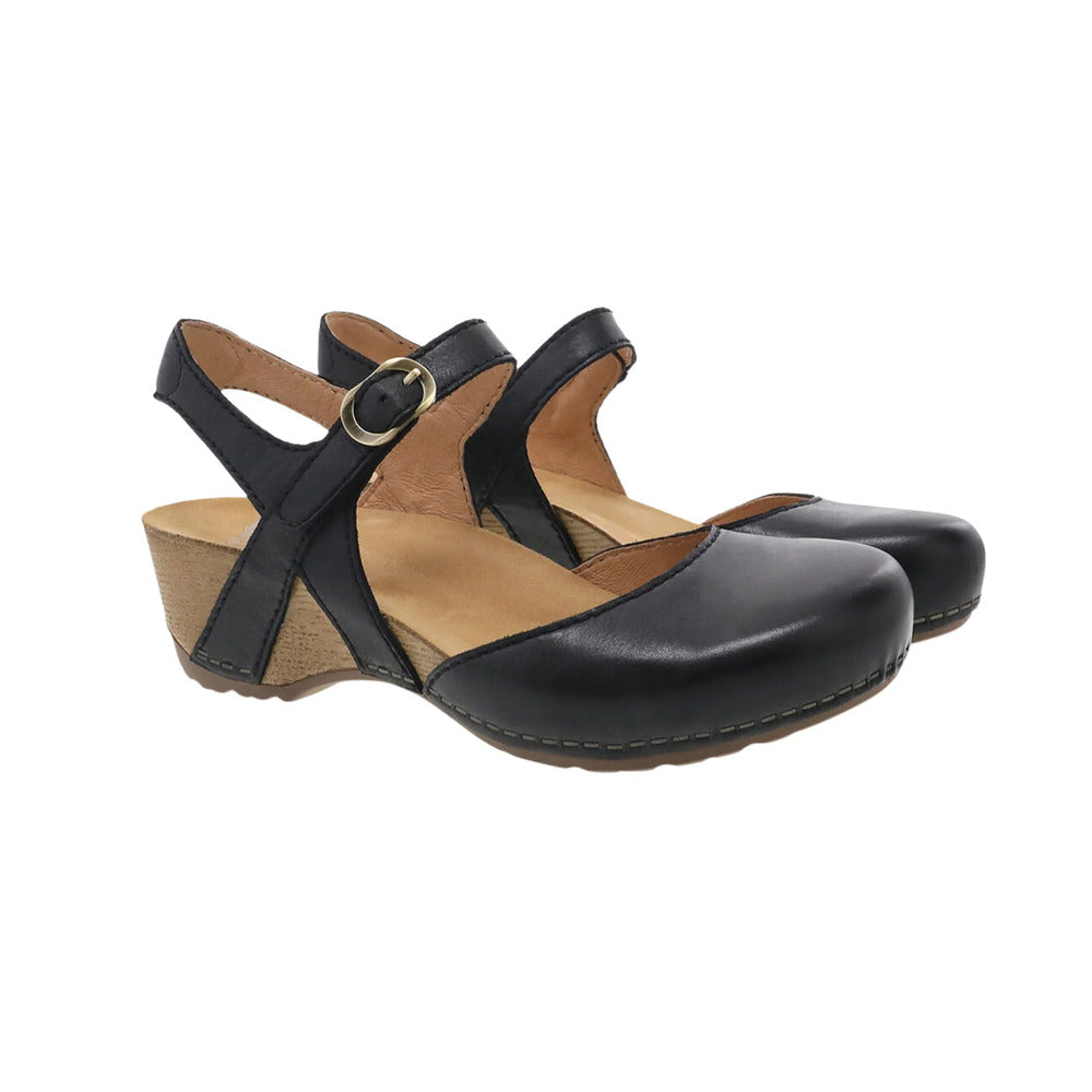 '- ["Dansko","Donna","Sandali Eleganti","Scarpe"] - Dansko Tiffany Milled Burnished Black - Lupis SRL