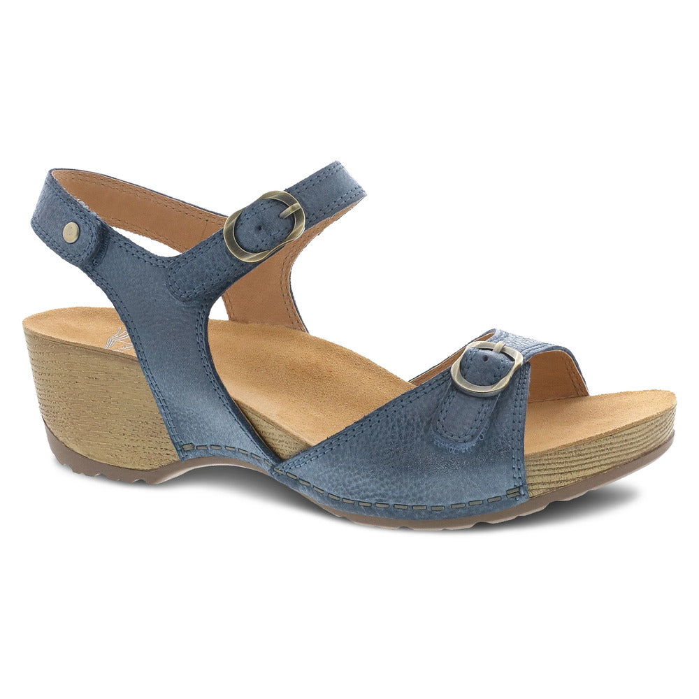 '- ["Dansko","Donna","Sandali Eleganti","Scarpe"] - Dansko Tricia Milled Burnished Blue - Lupis SRL