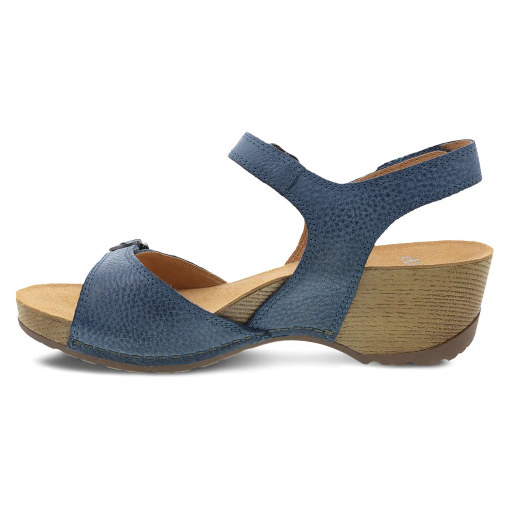 '- ["Dansko","Donna","Sandali Eleganti","Scarpe"] - Dansko Tricia Milled Burnished Blue - Lupis SRL