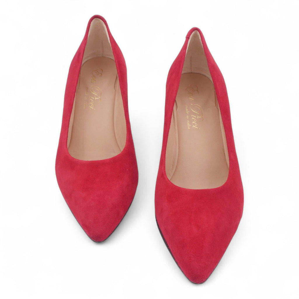  - ["Artigianato","Donna","D\u00e9collet\u00e9","Eva Picci","Scarpe","Tacco"] - Décolleté Da Donna Eva Picci 1601S Camoscio Rosso - Lupis SRL