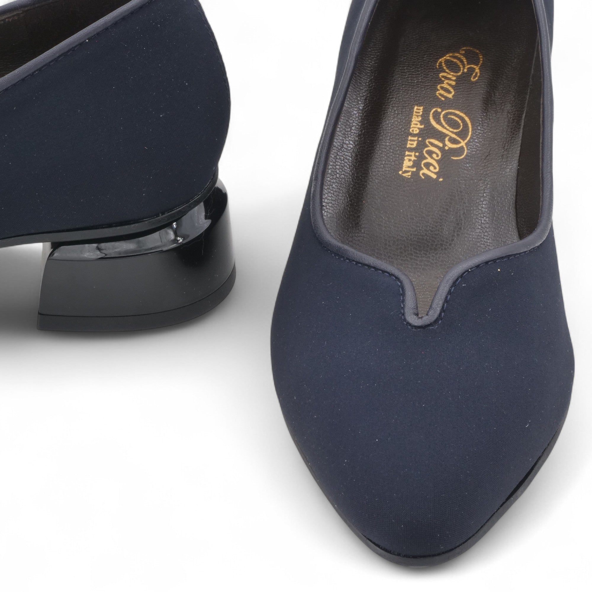  - ["Artigianato","Donna","D\u00e9collet\u00e9","Eva Picci","Scarpe","Tacco"] - Décolleté Da Donna Eva Picci 31888 Step Blu Nappa Blu - Lupis SRL