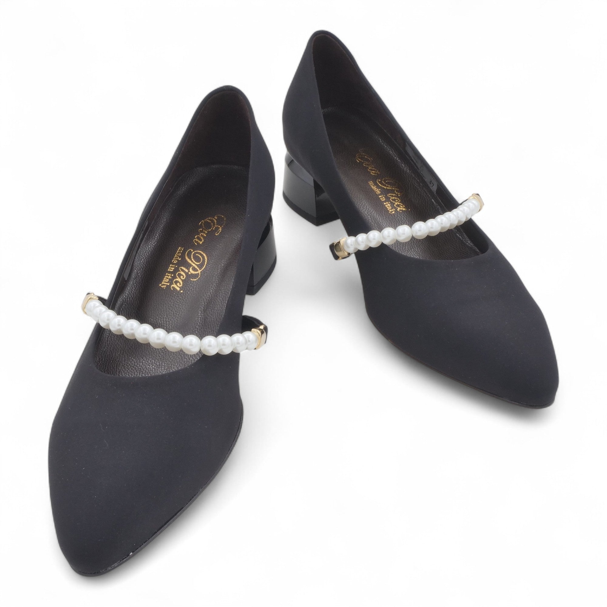  - ["Artigianato","Donna","D\u00e9collet\u00e9","Eva Picci","Scarpe","Tacco"] - Décolleté Da Donna Eva Picci 32181 Nero Perle Décolleté - Lupis SRL