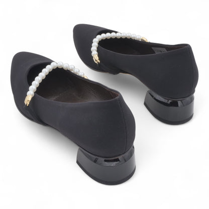  - ["Artigianato","Donna","D\u00e9collet\u00e9","Eva Picci","Scarpe","Tacco"] - Décolleté Da Donna Eva Picci 32181 Nero Perle Décolleté - Lupis SRL