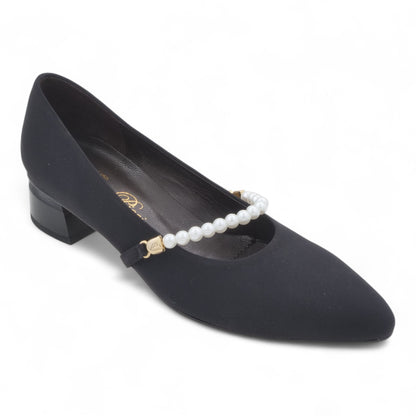  - ["Artigianato","Donna","D\u00e9collet\u00e9","Eva Picci","Scarpe","Tacco"] - Décolleté Da Donna Eva Picci 32181 Nero Perle Décolleté - Lupis SRL