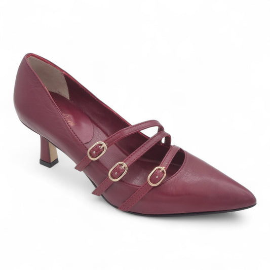 Décolleté Da Donna Eva Picci Floriana Berlino Rosso Ancora Cinturino DE2412