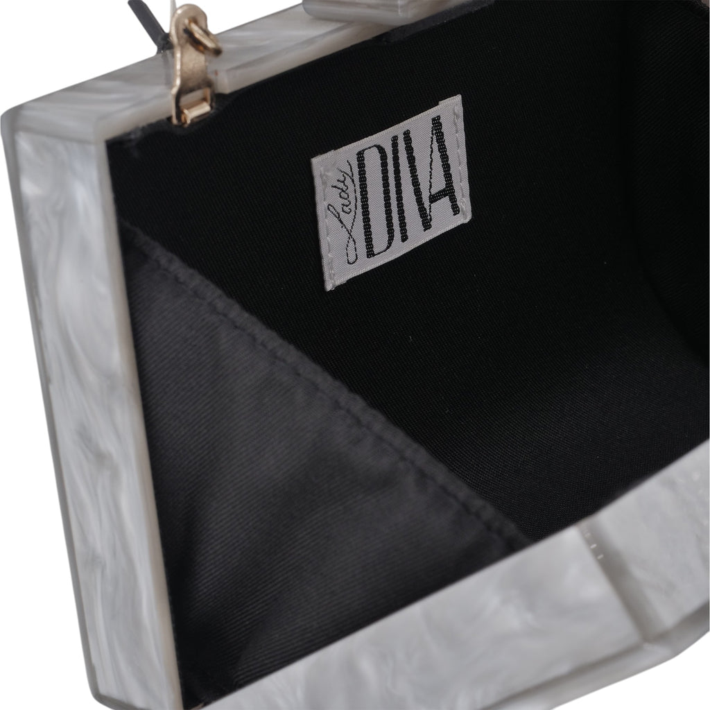 '- ["Accessori","Diva","Donna","Nuovo"] - Diva Clutch Resin Grigio LD510 - Lupis SRL
