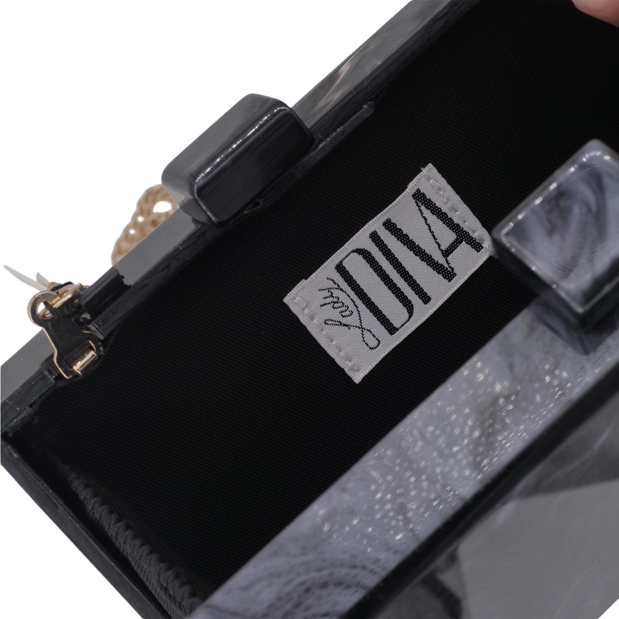 '- ["Accessori","Diva","Donna","Nuovo"] - Diva Clutch Resin Nero LD510 - Lupis SRL