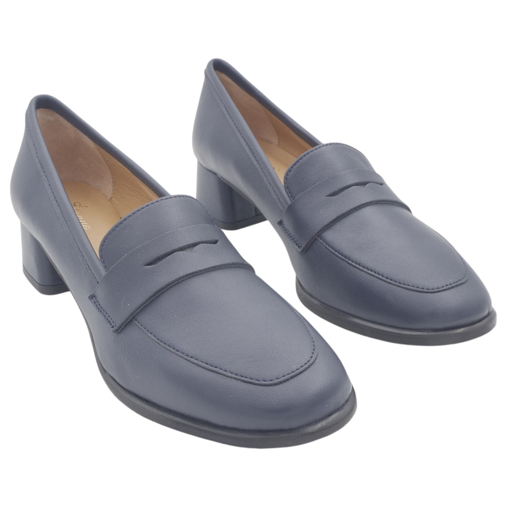 '- ["Artigianato","Donna","Etienne","Mocassini","Nuovo","Scarpe"] - Etienne 3000S Mocassino Nappa Navy - Lupis SRL