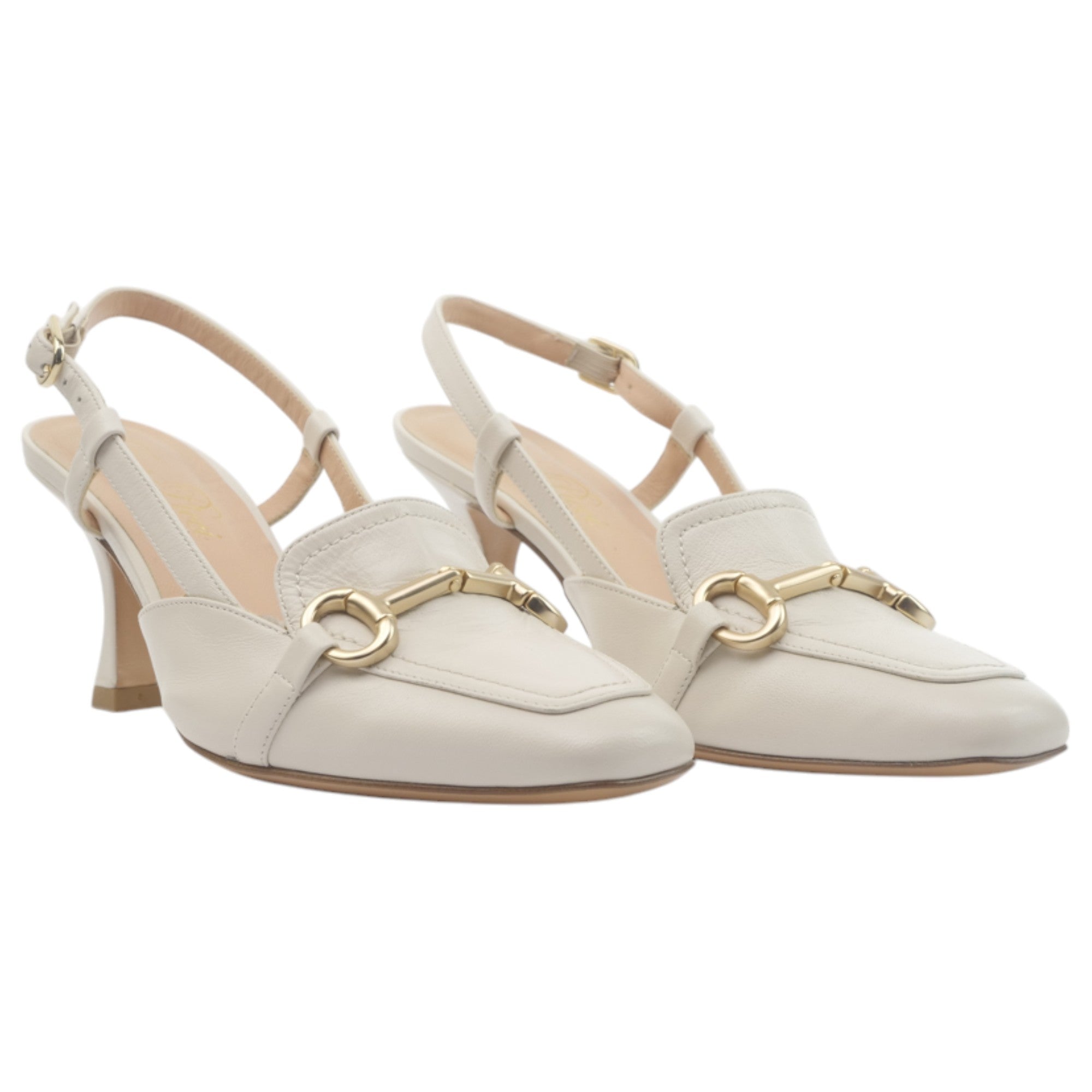 '- ["Artigianato","Donna","Eva Picci","Scarpe","Slingback","Tacco","Ultima Taglia"] - Slingback Da Donna Eva Picci 1308 Avorio Slingback - Lupis SRL