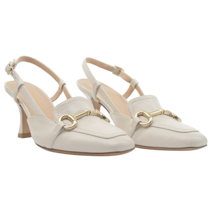 '- ["Artigianato","Donna","Eva Picci","Scarpe","Slingback","Tacco","Ultima Taglia"] - Slingback Da Donna Eva Picci 1308 Avorio Slingback - Lupis SRL