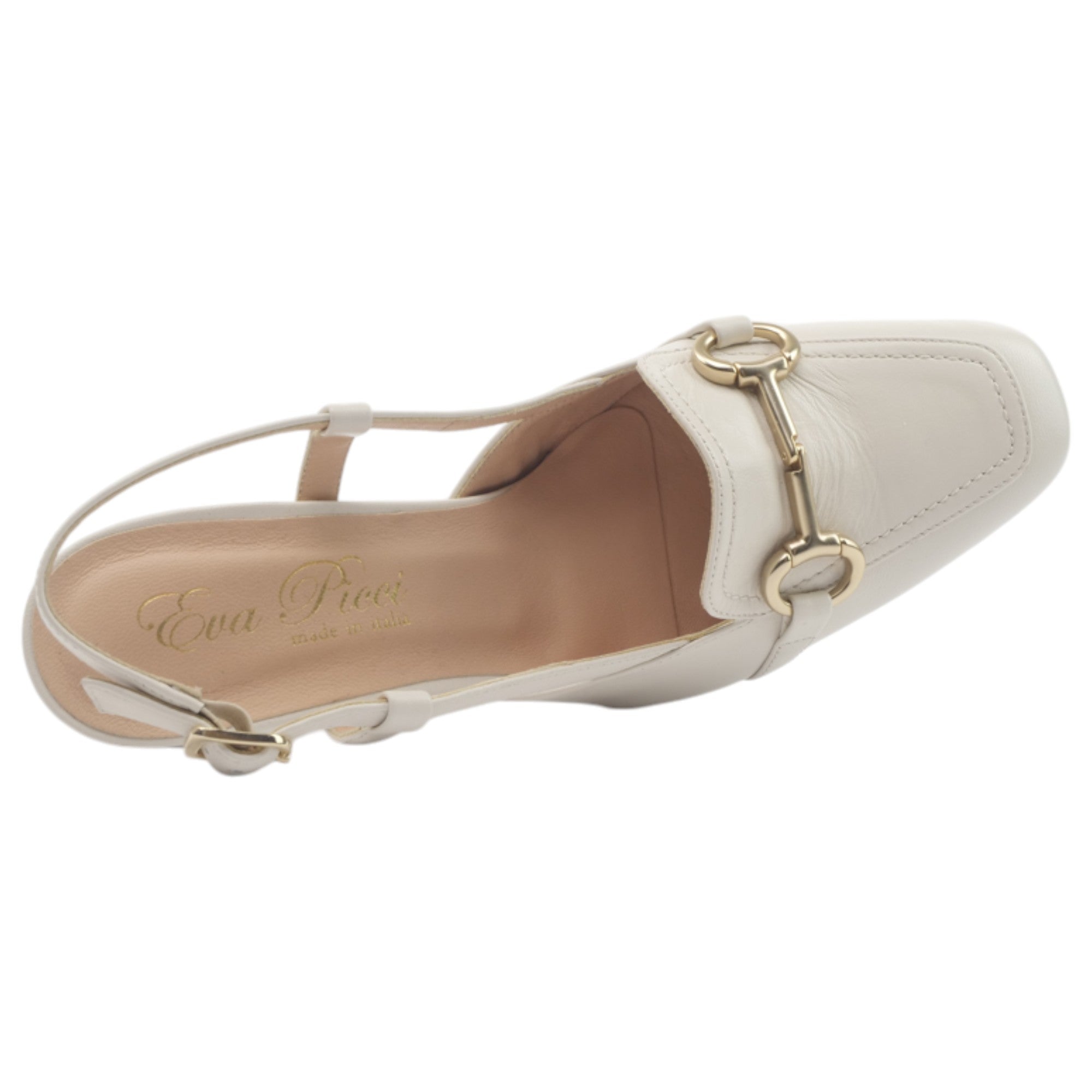 '- ["Artigianato","Donna","Eva Picci","Scarpe","Slingback","Tacco","Ultima Taglia"] - Slingback Da Donna Eva Picci 1308 Avorio Slingback - Lupis SRL