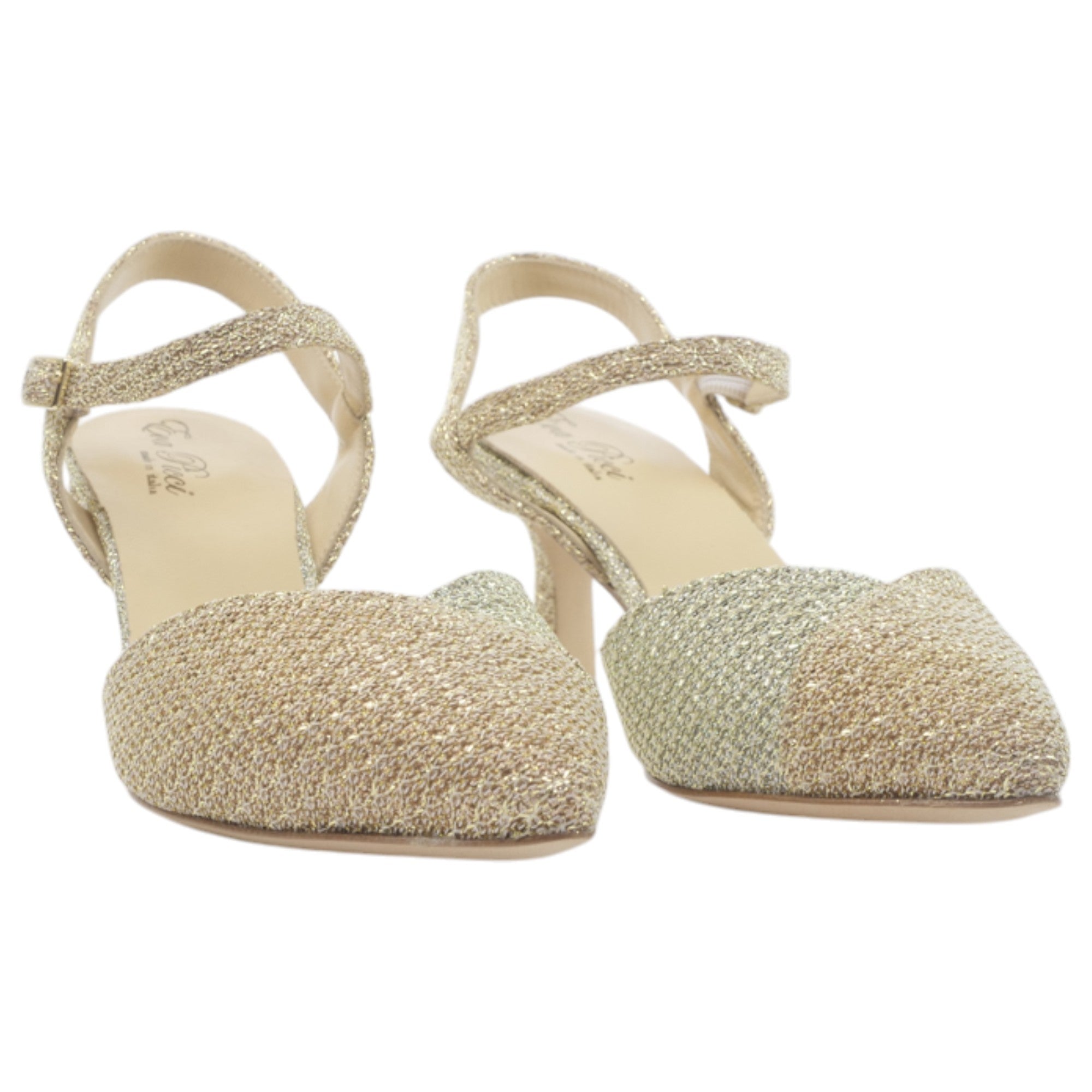 '- ["Artigianato","Cinturino","Donna","Eva Picci","Sandali","Scarpe","Tacco"] - Scarpe con Cinturino Da Donna Eva Picci 1538 Oro Arg - Lupis SRL