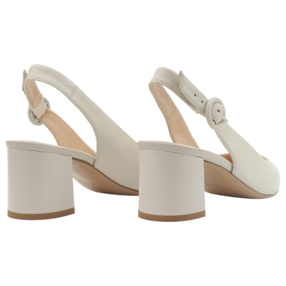 '- ["Artigianato","Donna","Eva Picci","Scarpe","Slingback","Tacco","Ultima Taglia"] - Slingback Da Donna Eva Picci 1602 Avorio Slingback - Lupis SRL