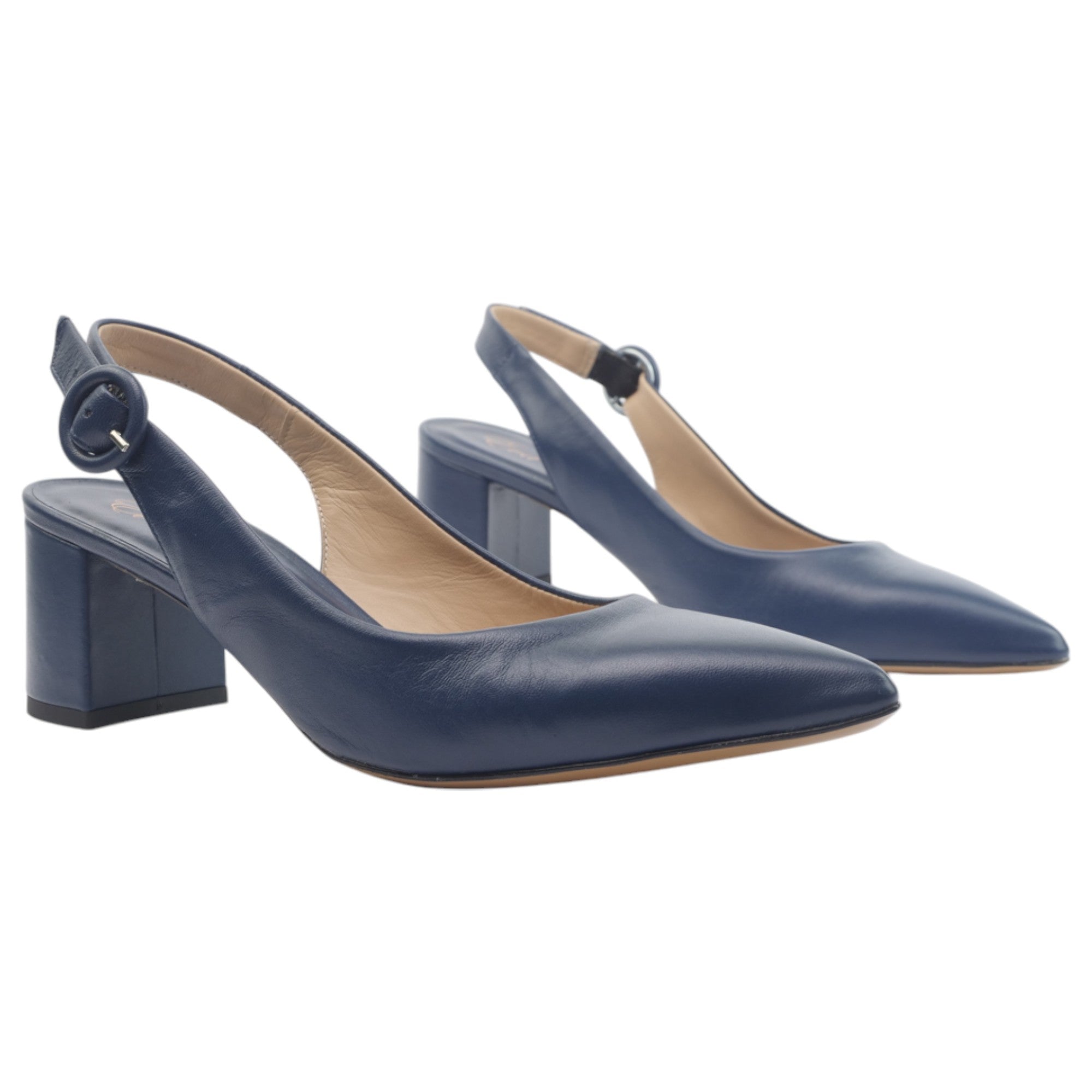 '- ["Artigianato","Donna","Eva Picci","Scarpe","Slingback","Tacco"] - Slingback Da Donna Eva Picci 1602 Blu Slingback - Lupis SRL