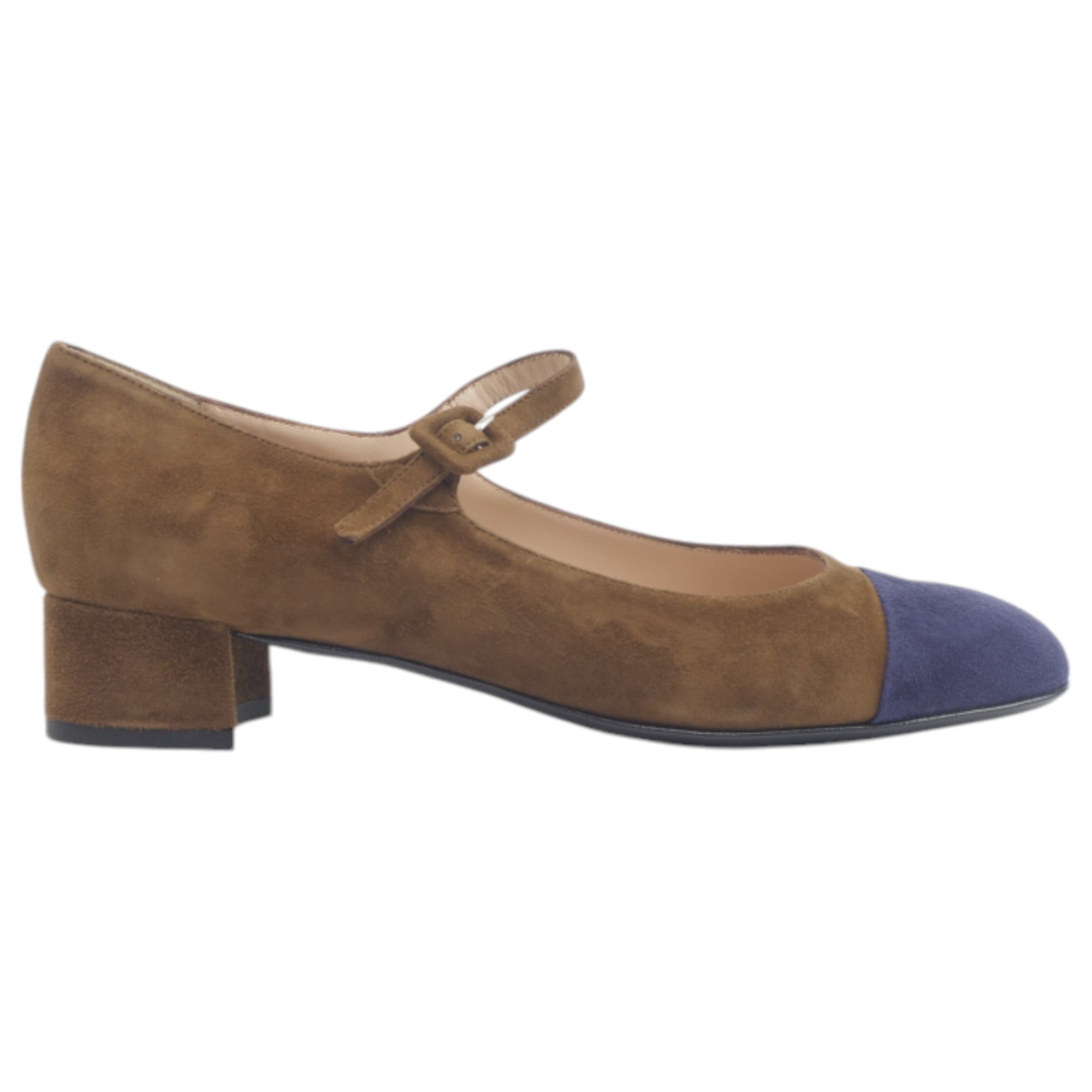 '- ["Artigianato","Cinturino","Donna","D\u00e9collet\u00e9","Eva Picci","Scarpe","Tacco"] - Scarpe con Cinturino Da Donna Eva Picci 2024 Camoscio Blu - Lupis SRL