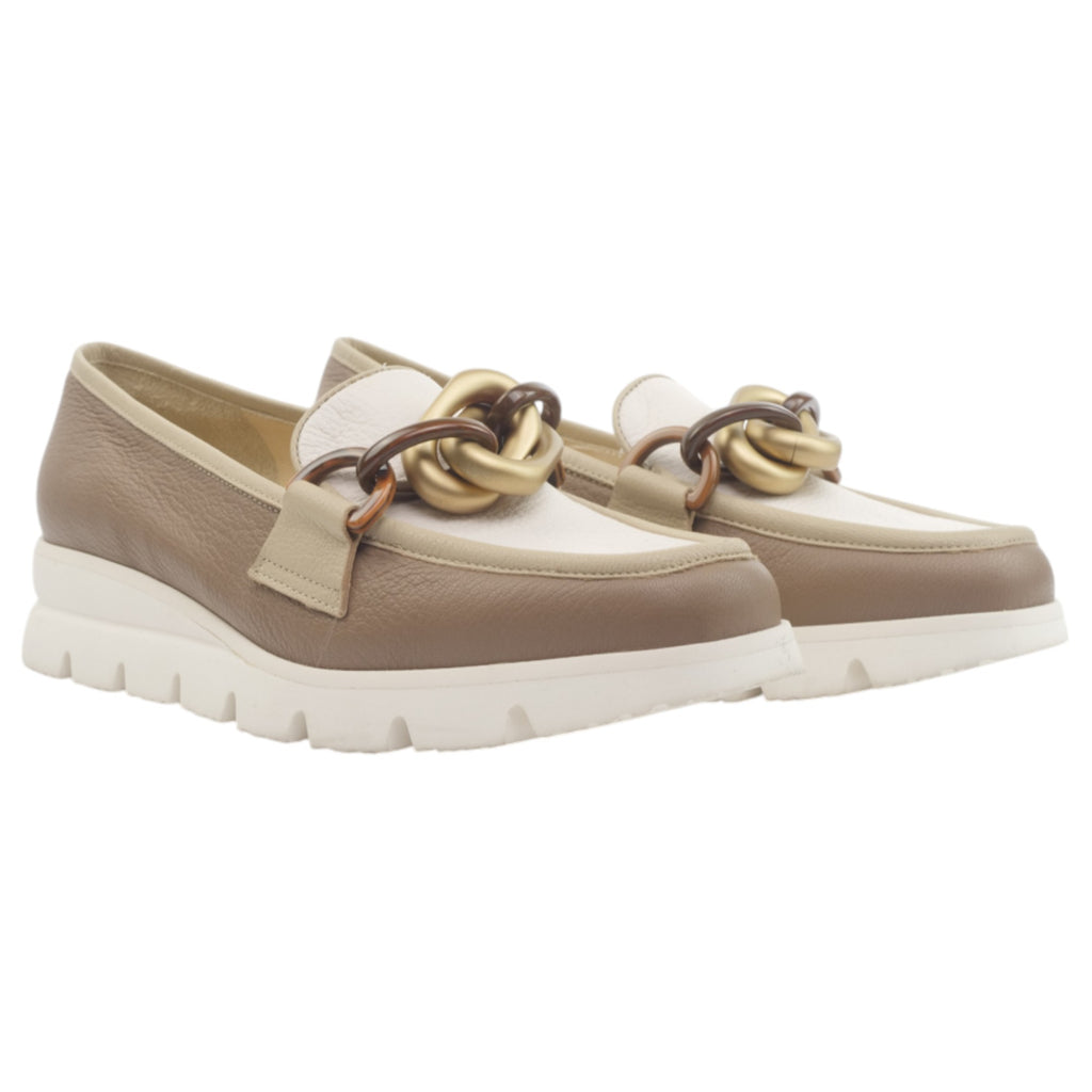 '- ["Artigianato","Donna","Eva Picci","Mocassini","Scarpe","Ultima Taglia"] - Mocassini Da Donna Eva Picci 40201 Fango Avorio Mocassino - Lupis SRL