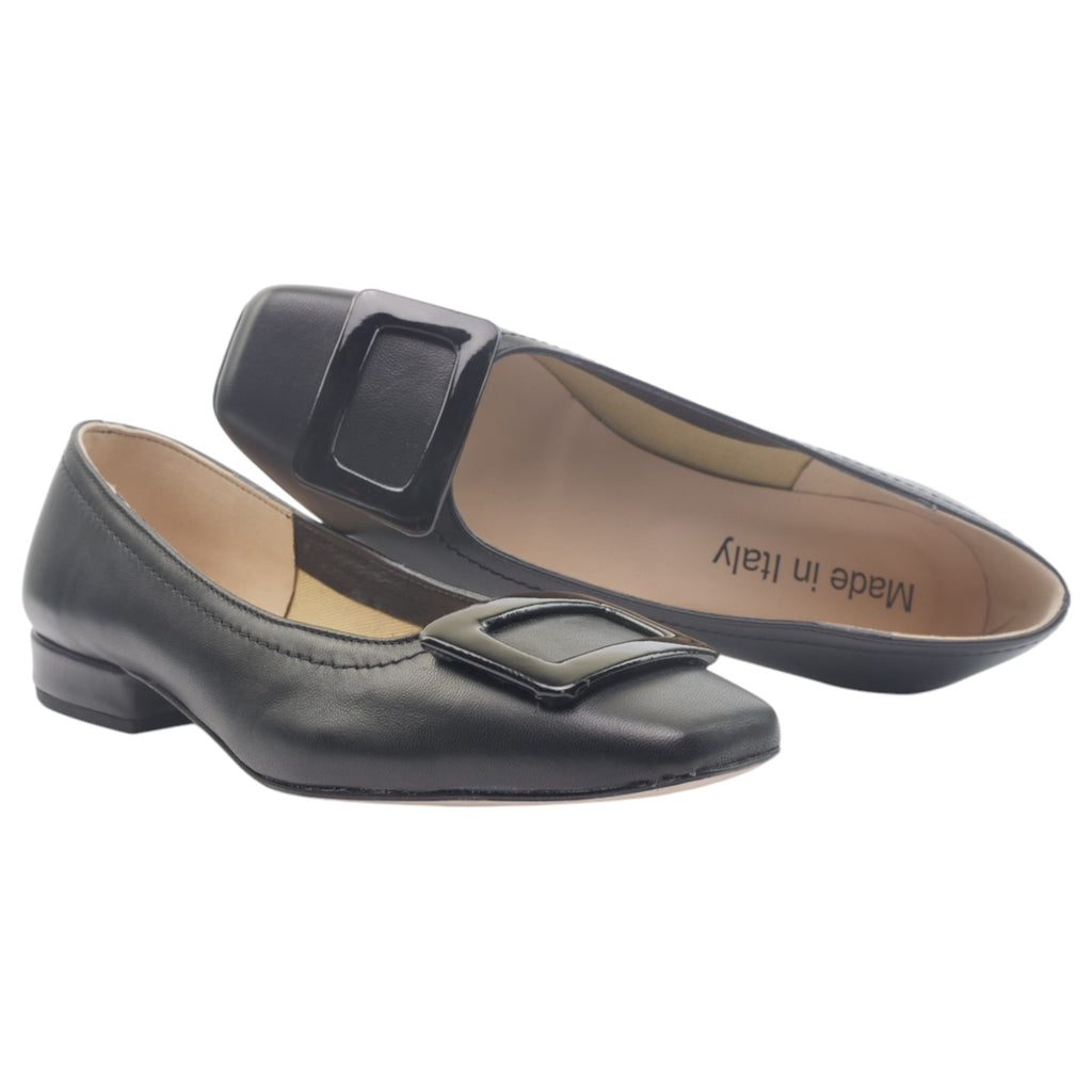 '- ["Artigianato","Donna","D\u00e9collet\u00e9","Eva Picci","Scarpe","Tacco"] - Décolleté Da Donna Eva Picci 5000 Nappa Vernice Nero Décolleté - Lupis SRL