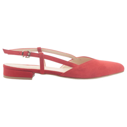 '- ["Artigianato","Donna","Eva Picci","Scarpe","Slingback"] - Sandali con Tacco Da Donna Eva Picci Camoscio Rosso Pelle Cuoio 1198 - Lupis SRL