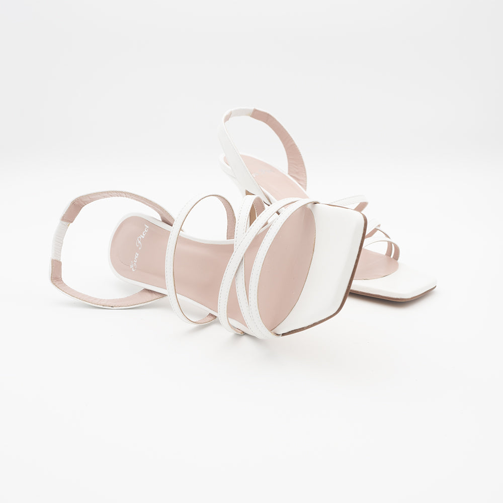 '- ["Artigianato","Donna","Eva Picci","Scarpe","Slingback","Tacco"] - Sandali con Tacco Da Donna Eva Picci Darlyng Bianco Sandali - Lupis SRL