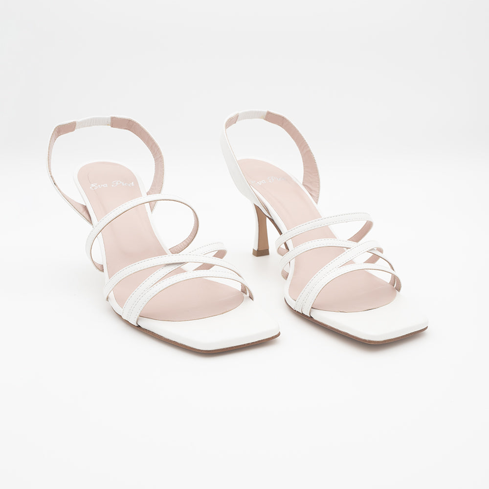 '- ["Artigianato","Donna","Eva Picci","Scarpe","Slingback","Tacco"] - Sandali con Tacco Da Donna Eva Picci Darlyng Bianco Sandali - Lupis SRL