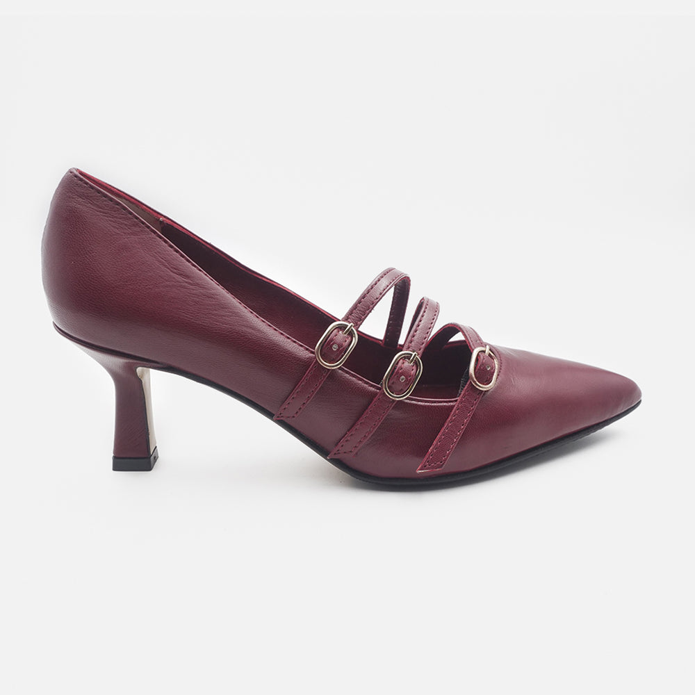 '- ["Artigianato","Donna","D\u00e9collet\u00e9","Eva Picci","Nuovo","Scarpe","Tacco"] - Décolleté Da Donna Eva Picci Floriana Berlino Rosso Ancora Cinturino DE2412 - Lupis SRL