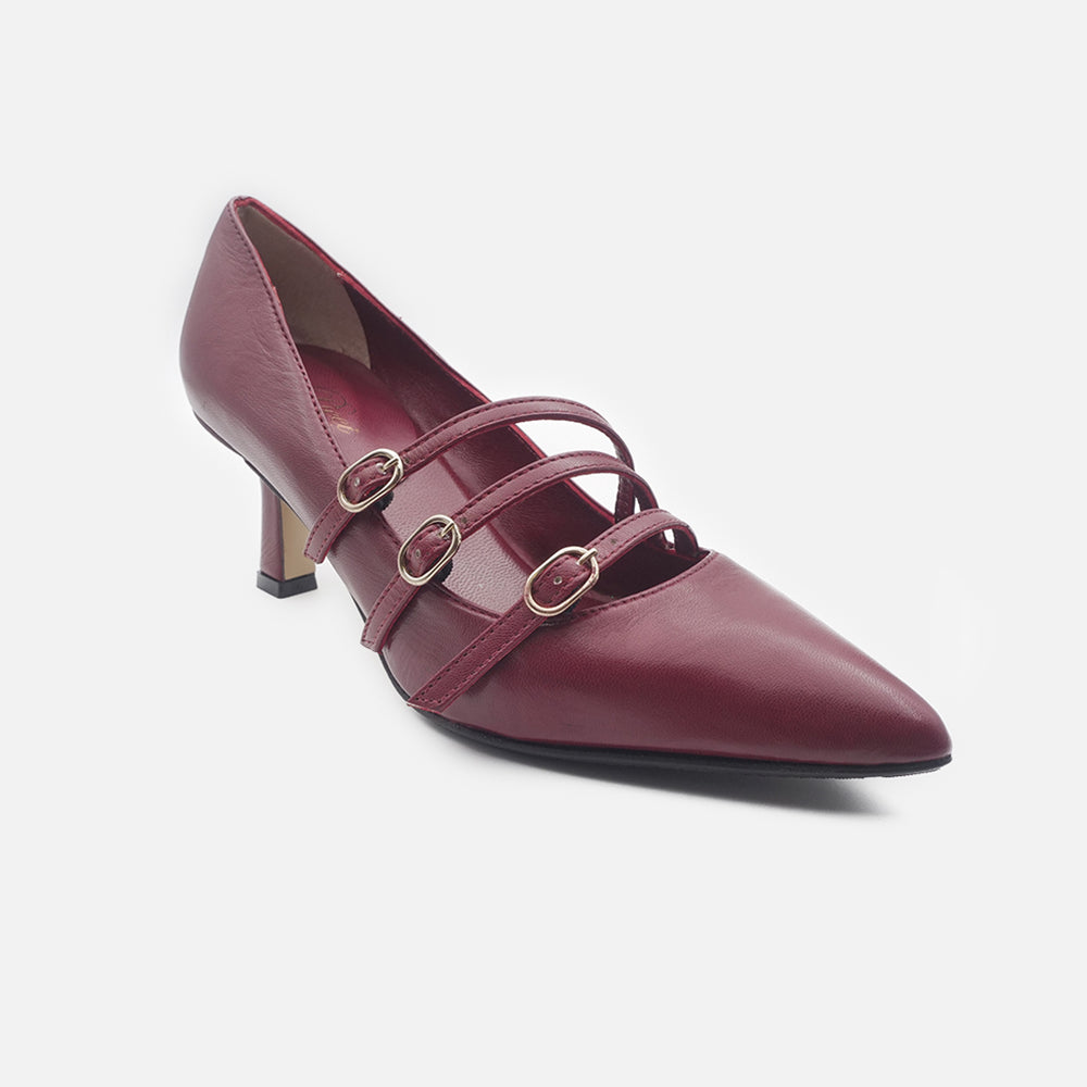 '- ["Artigianato","Donna","D\u00e9collet\u00e9","Eva Picci","Nuovo","Scarpe","Tacco"] - Décolleté Da Donna Eva Picci Floriana Berlino Rosso Ancora Cinturino DE2412 - Lupis SRL