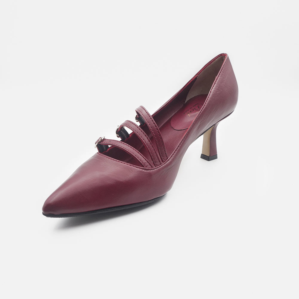 '- ["Artigianato","Donna","D\u00e9collet\u00e9","Eva Picci","Nuovo","Scarpe","Tacco"] - Décolleté Da Donna Eva Picci Floriana Berlino Rosso Ancora Cinturino DE2412 - Lupis SRL